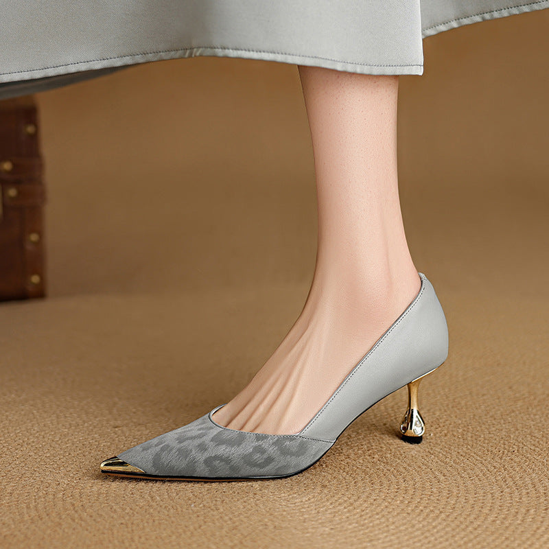 Clair | Zapatos de Tacón de Piel Genuina
