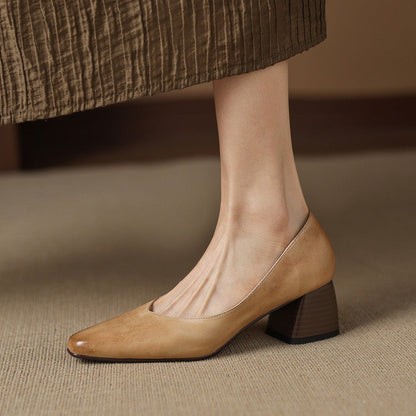 Zila | Zapatos de Tacón de Piel Genuina