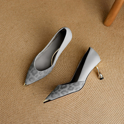 Clair | Zapatos de Tacón de Piel Genuina