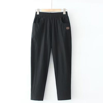 LORENA - Pantalón de Mezcla de Algodón y Lino