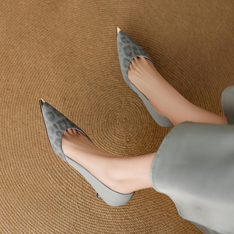 Clair | Zapatos de Tacón de Piel Genuina