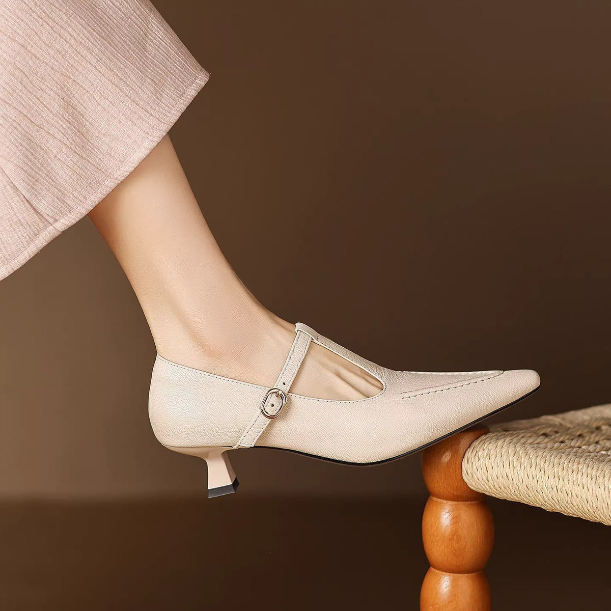 Tirea | Zapatos de Tacón de Piel Genuina