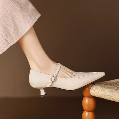 Tirea | Zapatos de Tacón de Piel Genuina