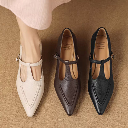 Tirea | Zapatos de Tacón de Piel Genuina