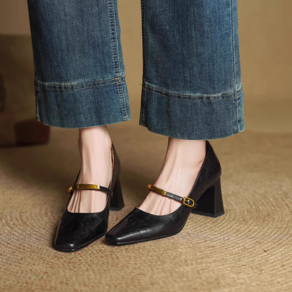 Maela | Zapatos de Tacón de Piel Genuina