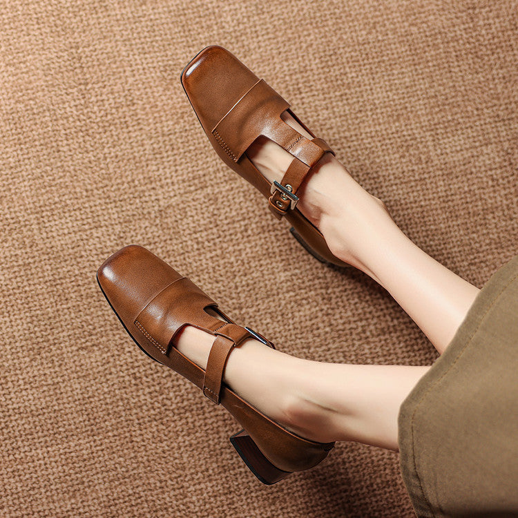 Veyra | Zapatos de Tacón de Piel Genuina