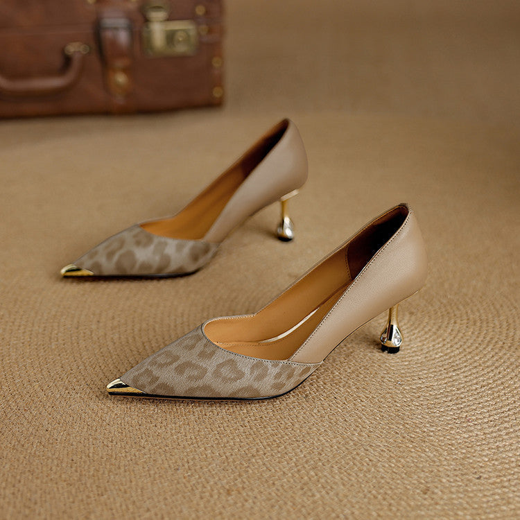 Clair | Zapatos de Tacón de Piel Genuina