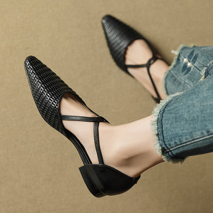 Dona | Zapatos de Tacón de Piel Genuina