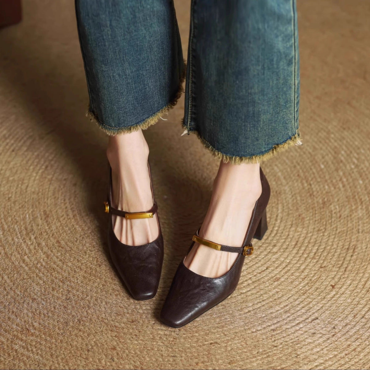 Maela | Zapatos de Tacón de Piel Genuina