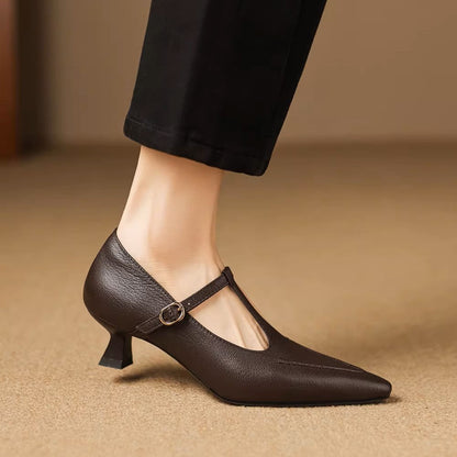 Tirea | Zapatos de Tacón de Piel Genuina