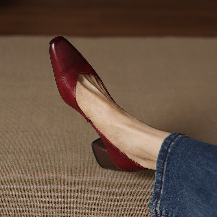 Zila | Zapatos de Tacón de Piel Genuina