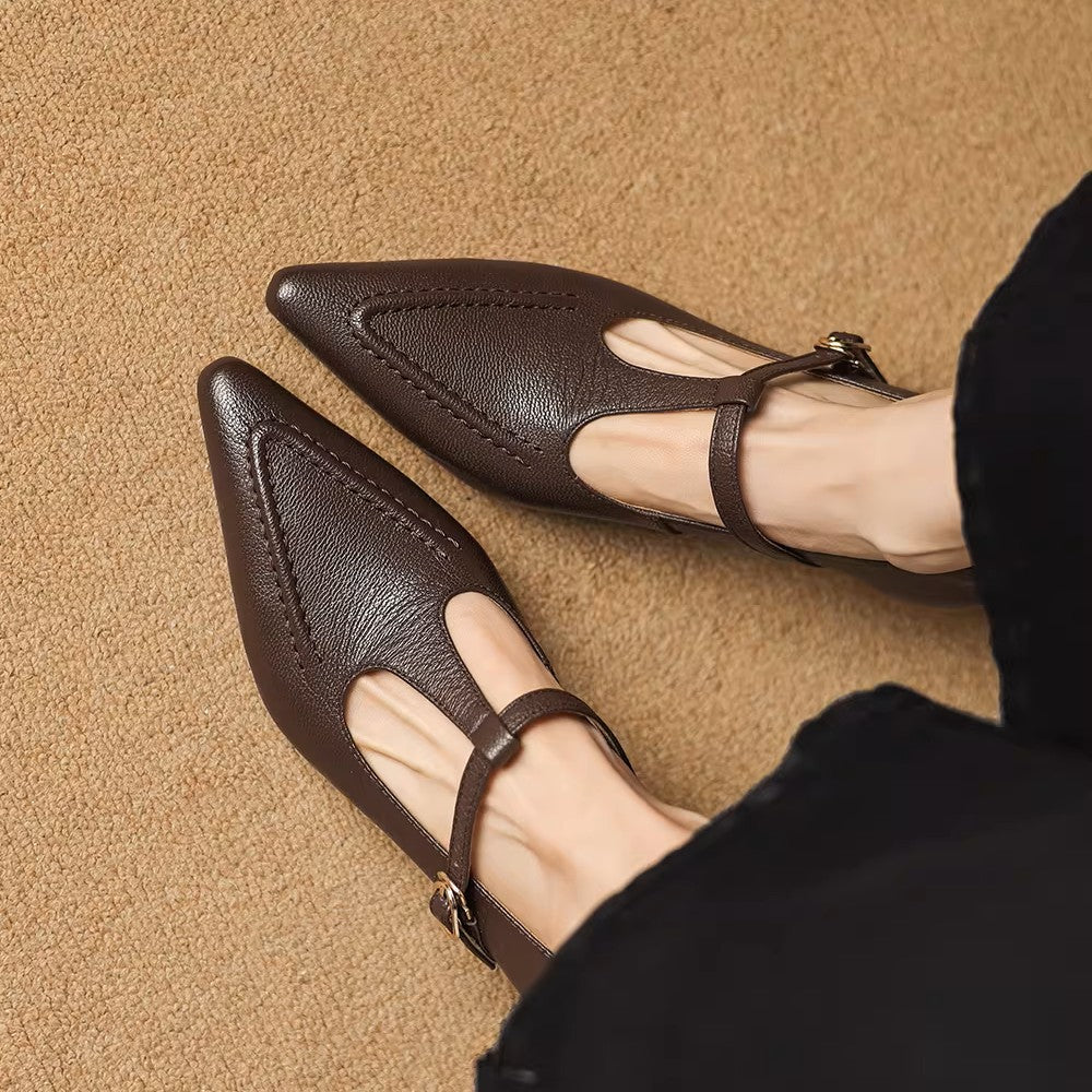 Tirea | Zapatos de Tacón de Piel Genuina