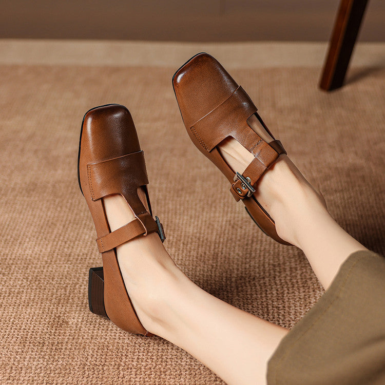 Veyra | Zapatos de Tacón de Piel Genuina