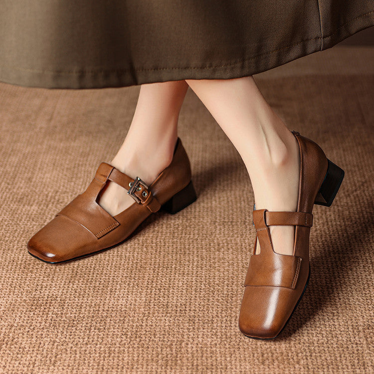 Veyra | Zapatos de Tacón de Piel Genuina