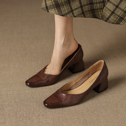 Zila | Zapatos de Tacón de Piel Genuina
