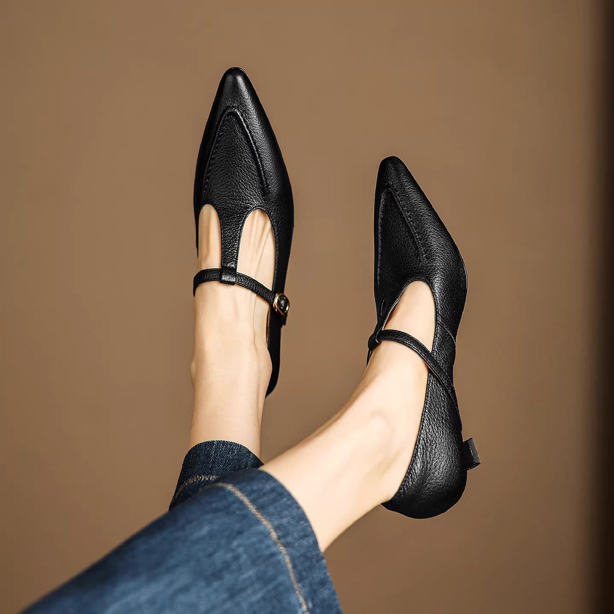 Tirea | Zapatos de Tacón de Piel Genuina