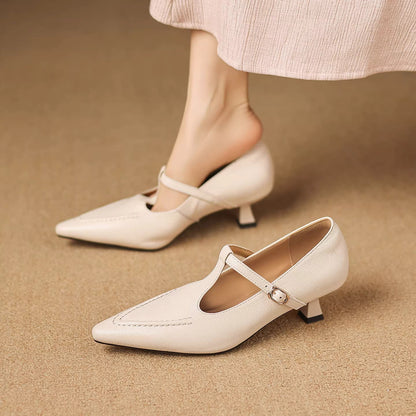 Tirea | Zapatos de Tacón de Piel Genuina