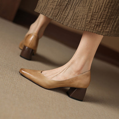 Zila | Zapatos de Tacón de Piel Genuina