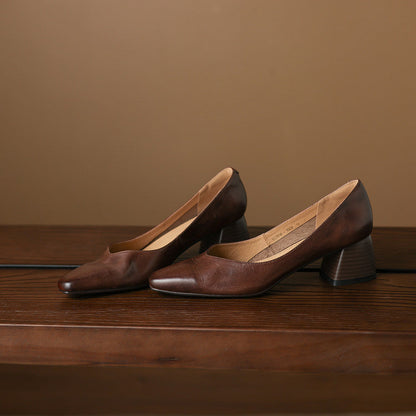 Zila | Zapatos de Tacón de Piel Genuina