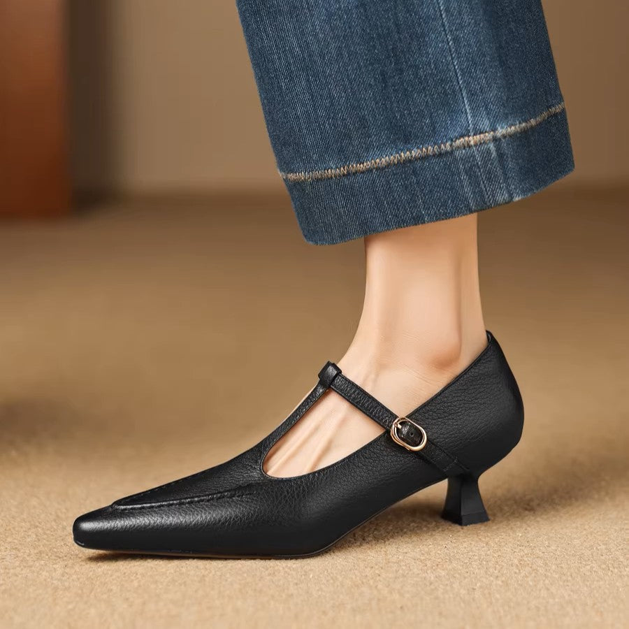 Tirea | Zapatos de Tacón de Piel Genuina