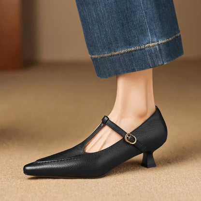 Tirea | Zapatos de Tacón de Piel Genuina