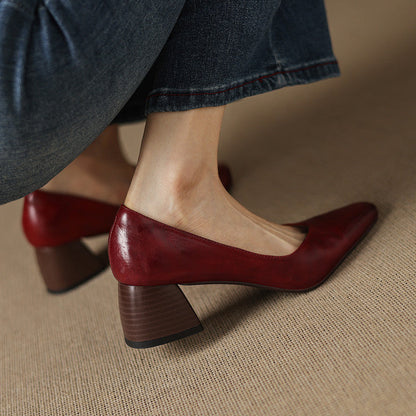 Zila | Zapatos de Tacón de Piel Genuina