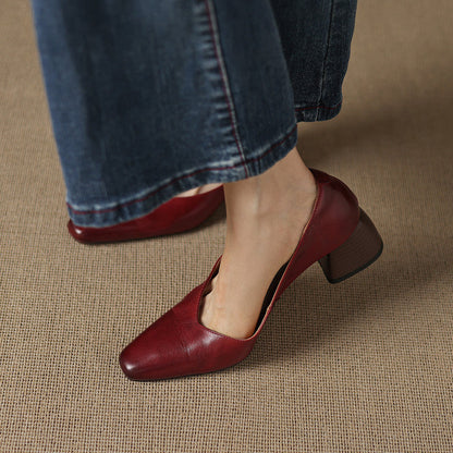 Zila | Zapatos de Tacón de Piel Genuina