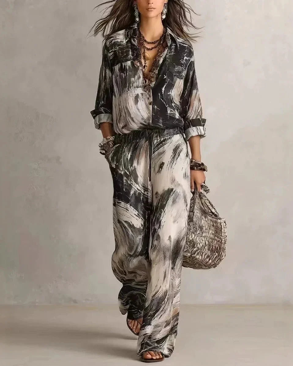Vittoria | Conjunto chic con cárdigan cruzado