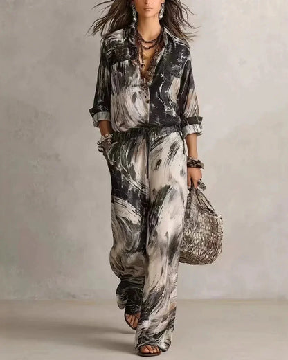 Vittoria | Conjunto chic con cárdigan cruzado