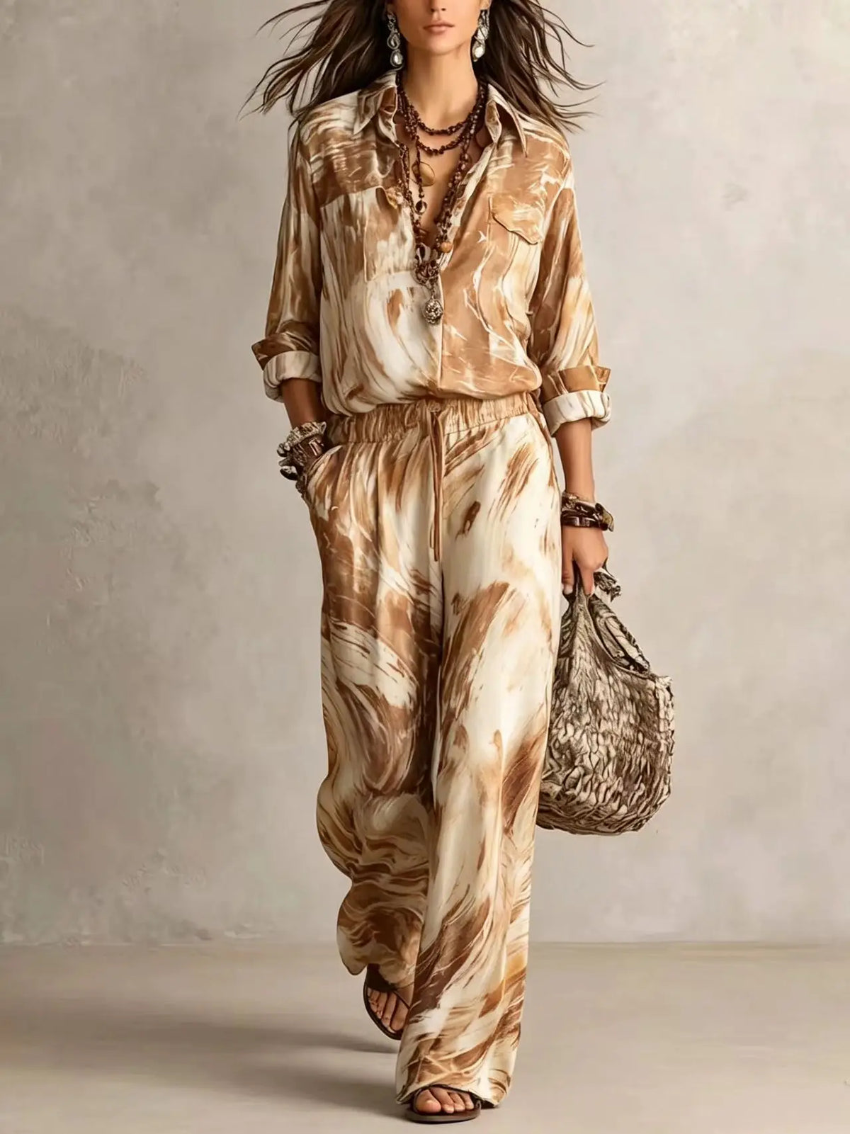 Vittoria | Conjunto chic con cárdigan cruzado