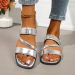 Sandalias planas destalonadas para mujer