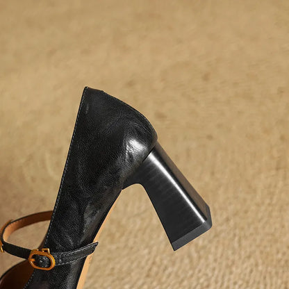 Maela | Zapatos de Tacón de Piel Genuina