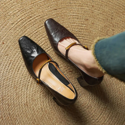 Maela | Zapatos de Tacón de Piel Genuina