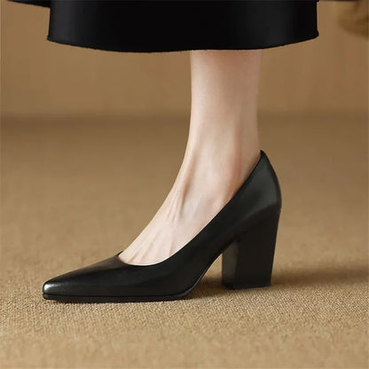 Zella | Zapatos de Tacón de Piel Genuina