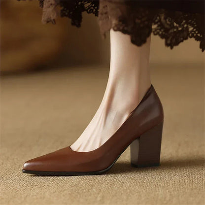 Zella | Zapatos de Tacón de Piel Genuina