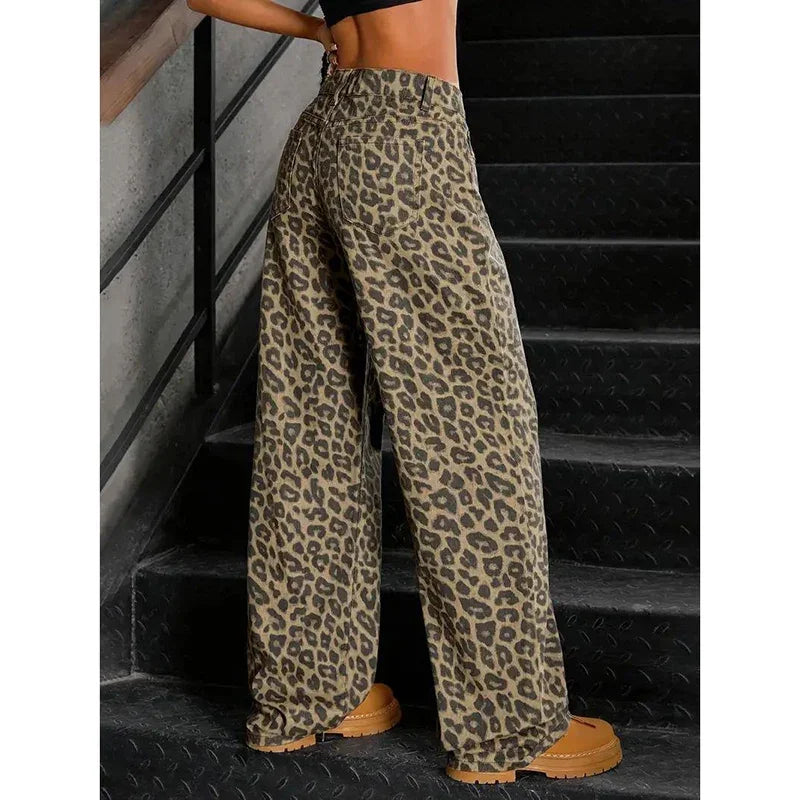 Vaqueros de leopardo XL