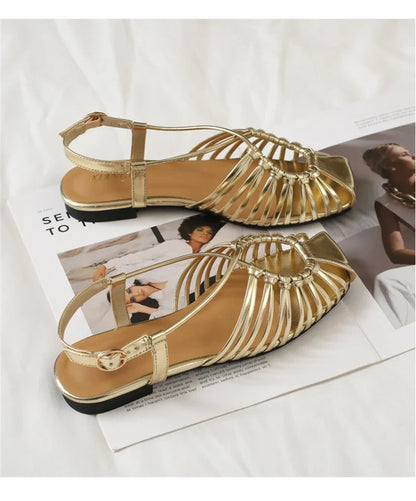 Sandalias romanas de tira estrecha