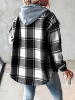 SARAH - Sobrecamisa de Cuadros con Capucha