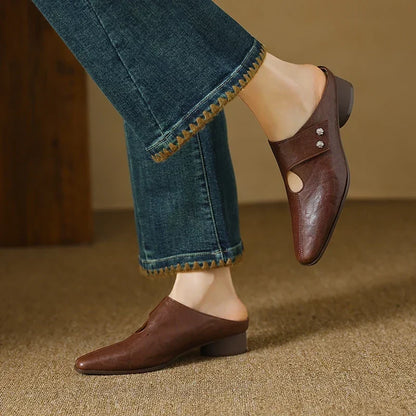 Olga | Zuecos de Piel Genuina