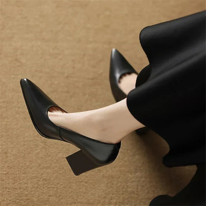 Zella | Zapatos de Tacón de Piel Genuina