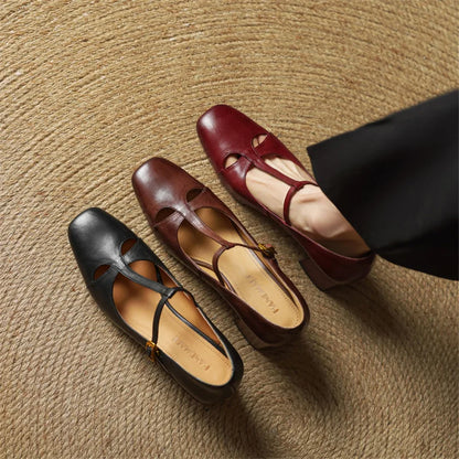 Alysa | Zapatos de Tacón de Piel Genuina