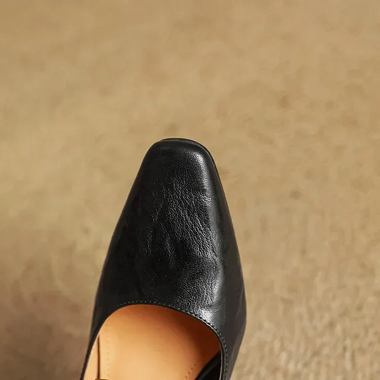 Maela | Zapatos de Tacón de Piel Genuina