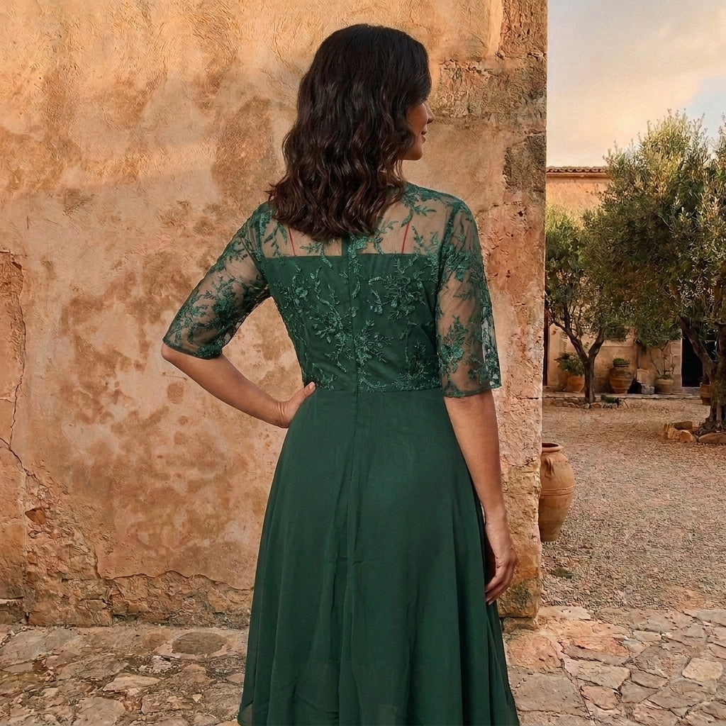 Emma Santini | VESTIDO DE GASA ELEGANTE