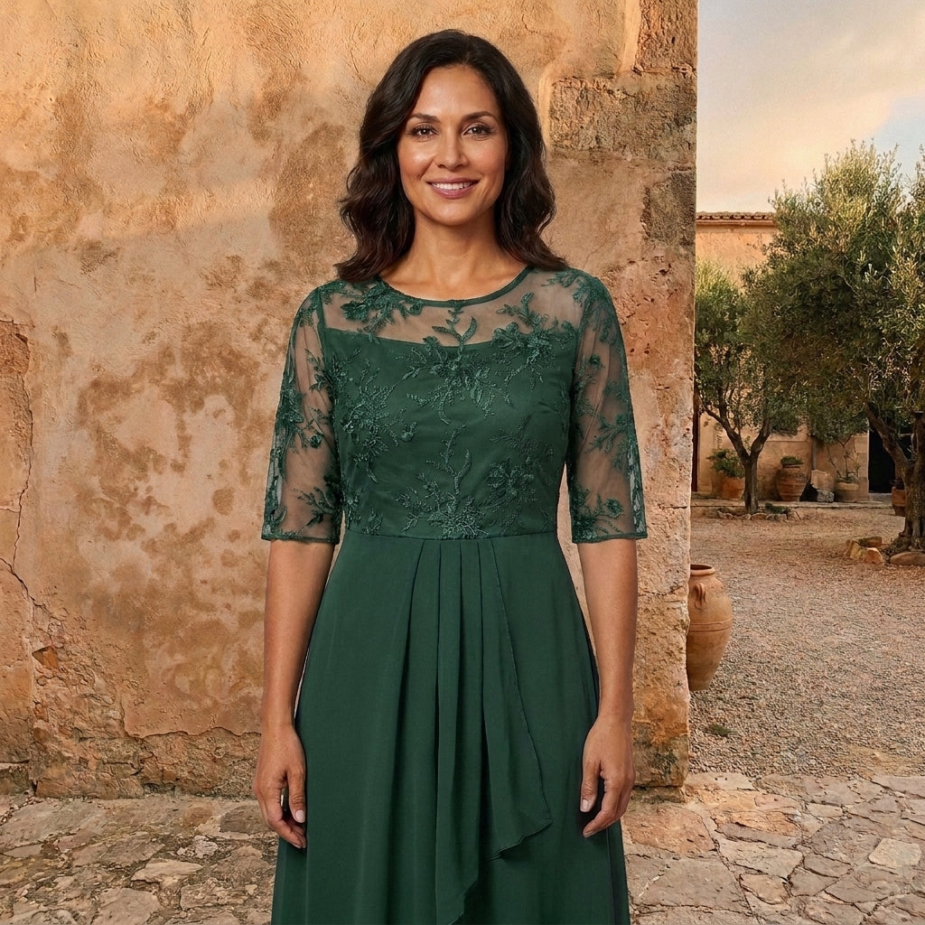 Emma Santini | VESTIDO DE GASA ELEGANTE