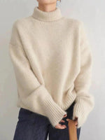 AMANDA - Jersey de Cuello Alto y Corte Relajado