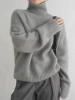 AMANDA - Jersey de Cuello Alto y Corte Relajado