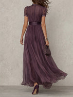 Ximena | Vestido Morado Gasa