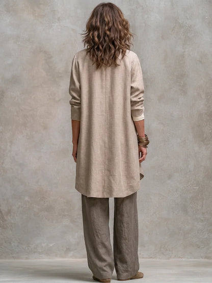 Costanza Conjunto de Tres Piezas con Pantalón Palazzo
