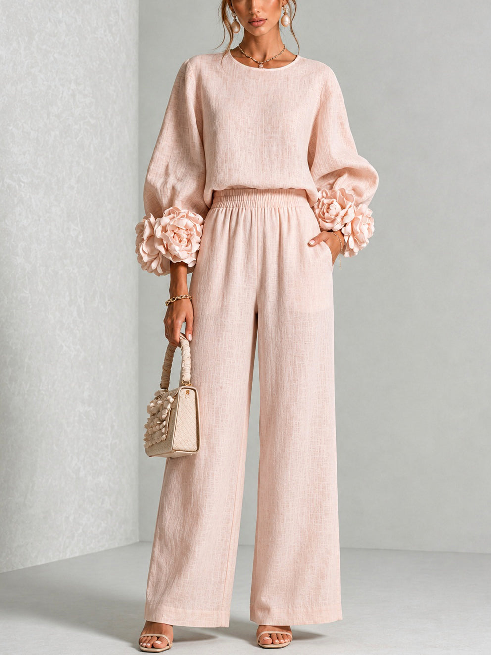 ROSALIE | CONJUNTO DE DOS PIEZAS CON PUÑOS FLORALES