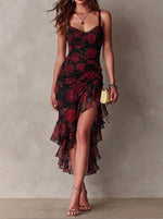 Anara - Vestido floral con volantes